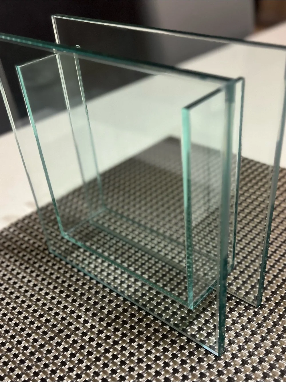 Clear Glass Bath Organizer - Transparent Glass Storage